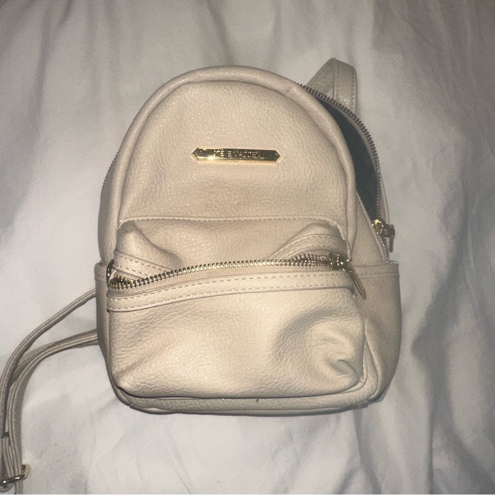 Steve Madden Beige Mini Backpack Crossbody Bag - Women